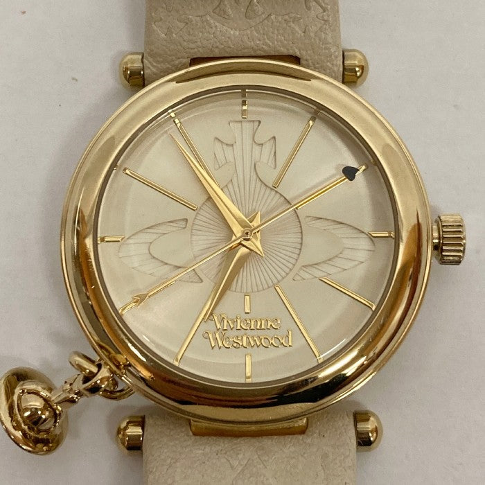 Vivienne Westwood ヴィヴィアンウエストウッド 腕時計  YGカラーSS アイボリーレザー VV006WHWH 瑞穂店