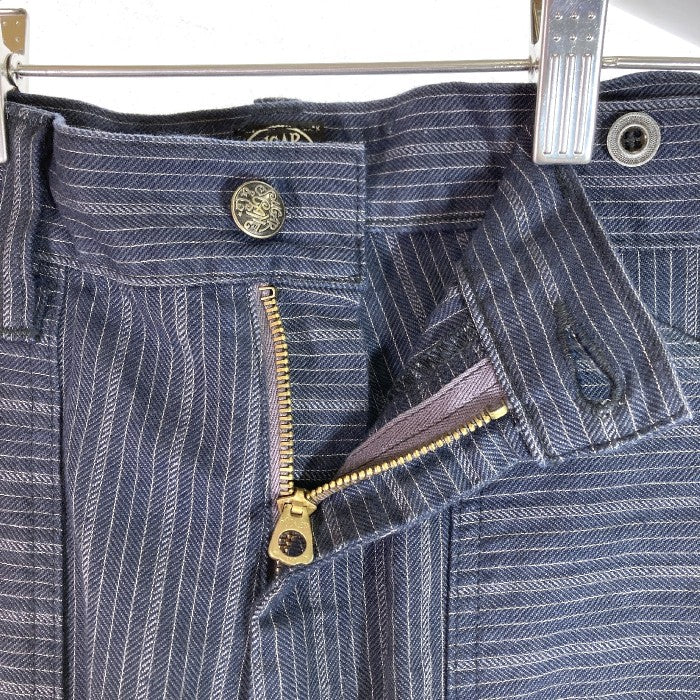 SUGAR CANE シュガーケーン Lot377 SC41377 FICTION ROMANCE 8oz. INDIGO STRIPE WORK PANTS インディゴストライプ ワークパンツ ネイビー sizeW32 瑞穂店