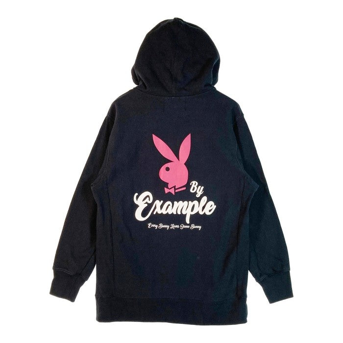 EXAMPLE×PLAYBOY エグザンプル×プレイボーイ パーカー ブラック sizeXL 瑞穂店