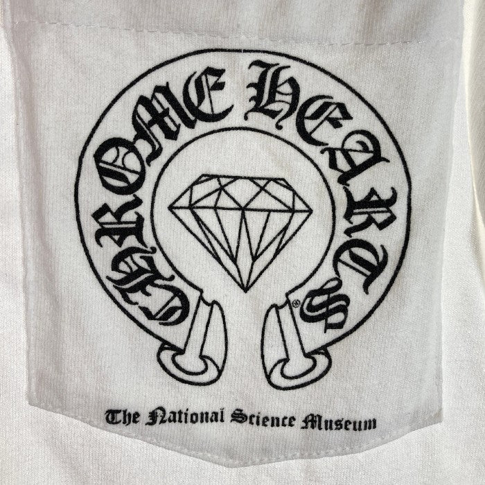 CHROME HEARTS クロムハーツ CHクロス ナショナルサイエンスミュージアム ロングTシャツ ホワイト sizeS 瑞穂店