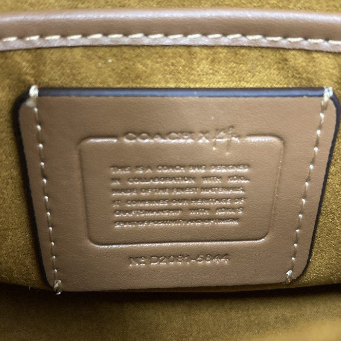 COACH コーチ レザー ワッペン ショルダーバッグ F5844 オフホワイト 瑞穂店