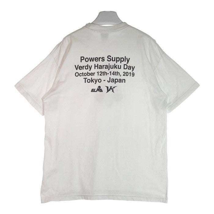 WASTED YOUTH ウェイステッドユース POWERS SUPPLY L/S TEE グラフィックロゴプリント VERDY Tシャツ ホワイト sizeL 瑞穂店
