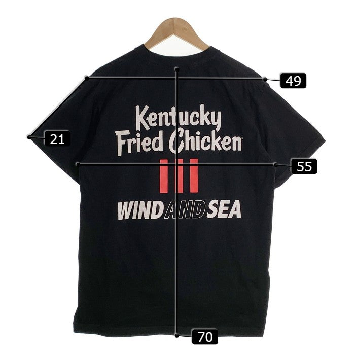 WIND AND SEA ウィンダンシー 22SS COLONEL T-SHIRT KFC ケンタッキーフライドチキン プリントTシャツ ブラック Size M