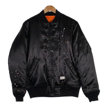 BEDWIN ベドウィン MA-1 フライトジャケット ペンキプリント ブラック Size M 相当 福生店