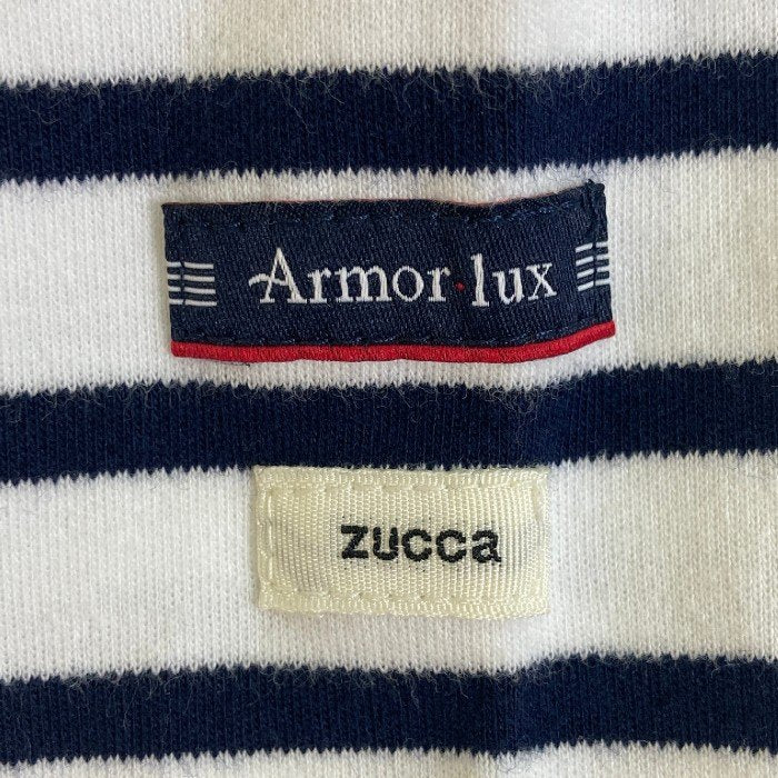 ZUCCA × Armor lux ZU91-JJ005-13 ズッカ × アルモーリュックス ボーターロングT 七分袖 ホワイト×ネイビーsizeM 瑞穂店