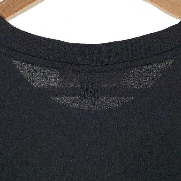 ami alexander mattiussi アミ アレクサンドル マテュッシ AMI DE COEUR T-SHIRT ワンポイント刺繡 Tシャツ ブラック Size XL 福生店