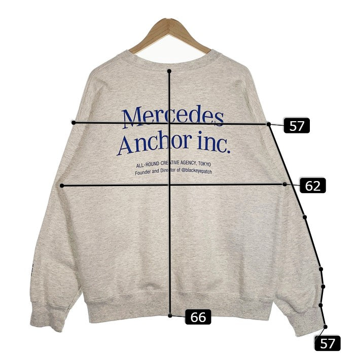 特価イラスト MercedesAnchor Inc. crewneckメルセデスアンカーインク