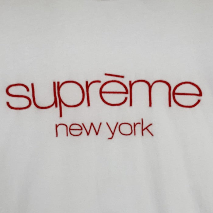 SUPREME シュプリーム 23AW Classic Logo S/S Top クラシックロゴ ショートスリーブトップ 刺繡 Tシャツ ホワイト Size M 福生店