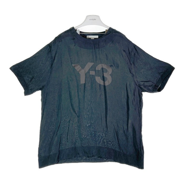 Y-3 ワイスリー 21SS SHADE SANDED CUPRO TEE フロントロゴ クルーネック半袖Tシャツ カットソー GV6044 ブラック sizeL 瑞穂店