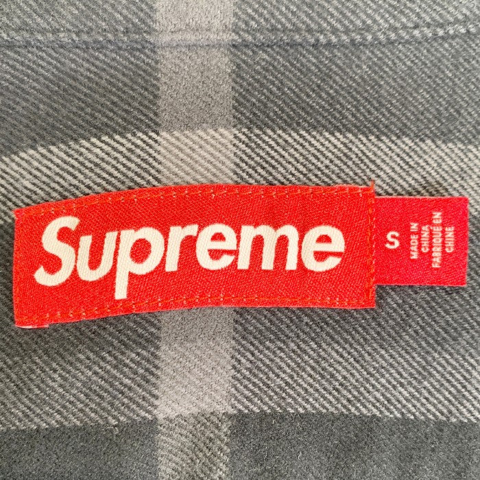 SUPREME シュプリーム 23AW Plaid Flannel Shirt チェック フランネルシャツ ボタンダウン ブラック Size S 福生店