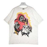 STUSSY ステューシー 8ボール 死神プリントTee ホワイト sizeL 瑞穂店