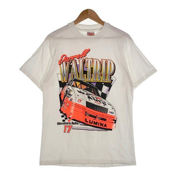 90's Darrell Waltrip ダレル ウォルトリップ レーシング プリントTシャツ ホワイト Hanes Size M 福生店