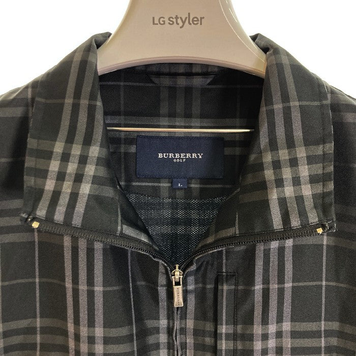 BURBERRY GOLF　バーバリーゴルフ ジップアップベスト bfp77-020-09 ブラック sizeL 瑞穂店