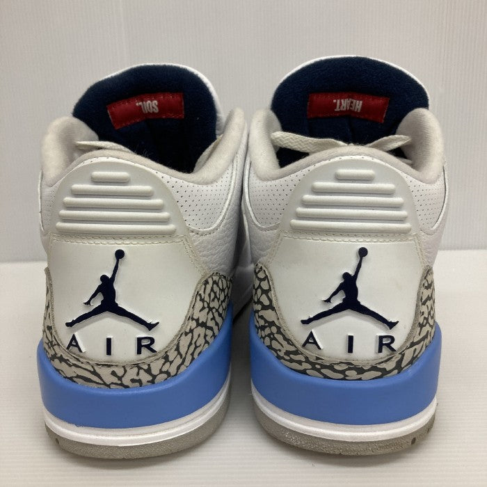 NIKE ナイキ AIR JORDAN 3 RETRO エアジョーダン 3 レトロ スニーカー CT8532-104 UNC ホワイト・バローブルー size27.5cm 瑞穂店