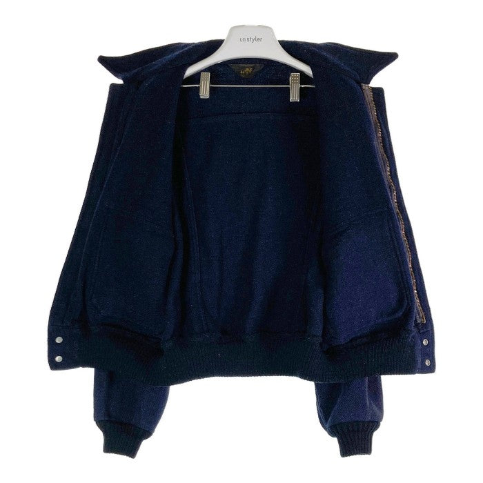 LEE リー 70’s 70年代 ウールブルゾン ジャケット リブ TALONジップ ネイビー size- 瑞穂店