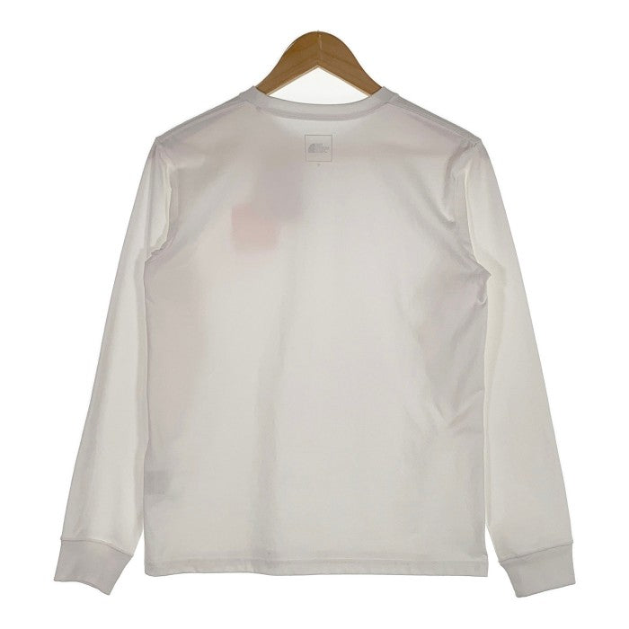 THE NORTH FACE ノースフェイス L/S Square Logo Tee ロングスリーブ スクエアロゴ Tシャツ ホワイト レディース NT82136 Size M 福生店