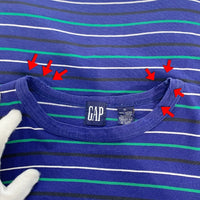 90's GAP ギャップ ボーダー ロングスリーブTシャツ ネイビー USA製