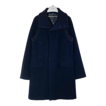 Paul Smith ポールスミス PM-BM-53184 ハイネック 襟ニット切替 ロングコート ネイビー sizeL 瑞穂店