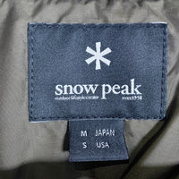 snow peak スノーピーク CONSEAL DOWN JACKET コンシール ダウンジャケット オリーブ JK-16AU106 Size JPN M 福生店