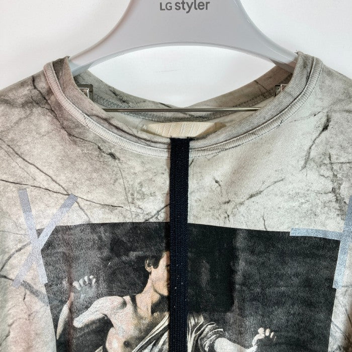 OFF-WHITE オフホワイト 16SS CARAVAGGIO MARBLE TEE カラヴァッジオ マーブル バックバイアスプリント Tシャツ グレー sizeS 瑞穂店