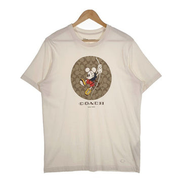COACH コーチ Disney ディズニー ミッキーマウス プリントTシャツ ホワイト Size M 福生店