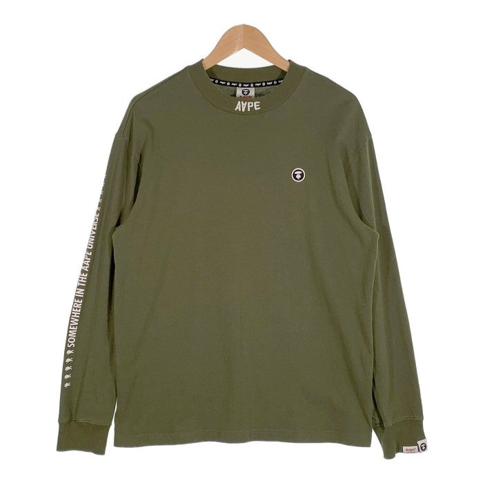 AAPE BY A BATHING APE エーエイプ ロングスリーブTシャツ プリント オリーブ Size XL 福生店