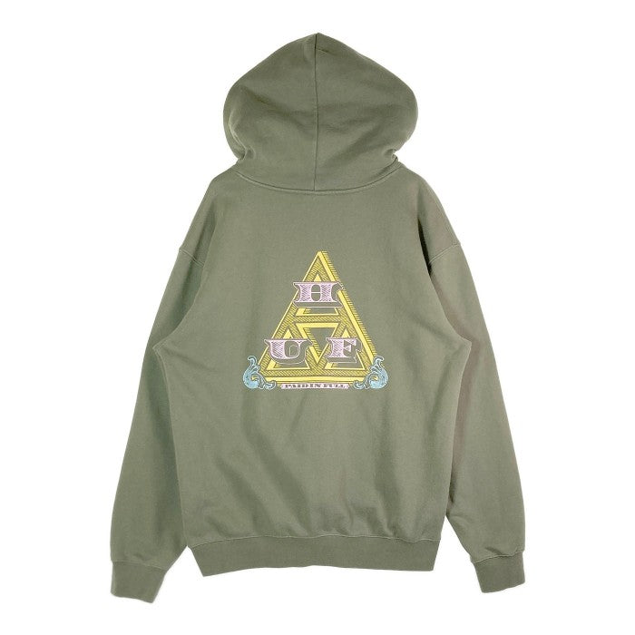 HUF ハフ PF00570 23SS PAID IN FULL PULLOVER HOODIE プルオーバー パーカー オリーブ sizeM 瑞穂店