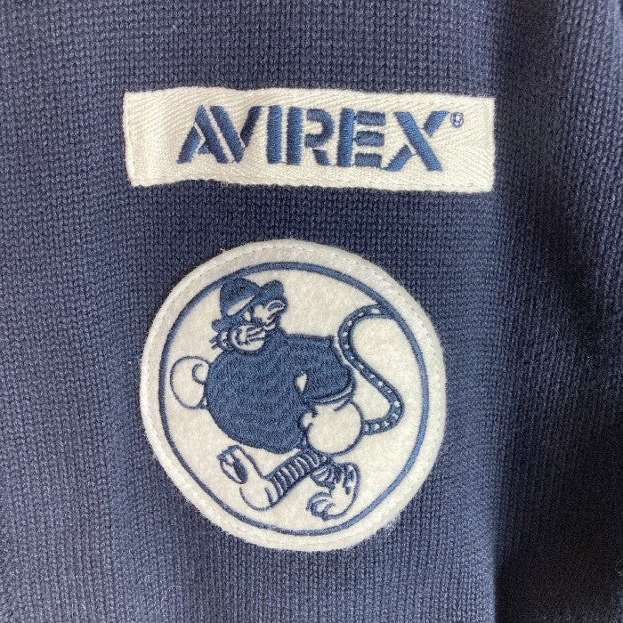 AVIREX アヴィレックス 6194023 コットン ニットジャケット ネイビー sizeM 瑞穂店