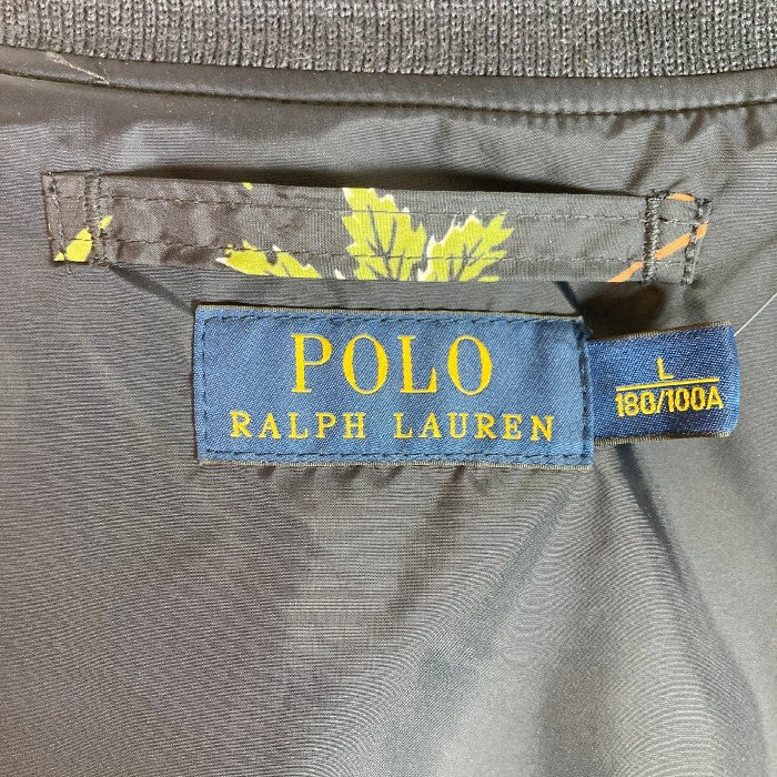 POLO RALPH LAUREN ポロラルフローレン BOMBER Jacket ボンバージャケット アロハ柄 ネイビー sizeL 瑞穂店