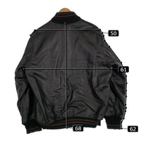 HOUSTON ヒューストン LEATHER AWARD JACKET レザーアワードジャケット スタジャン ブラック 牛革 Size XL 福生店