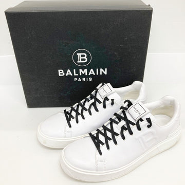 BALMAIN バルマン B Court Trainers レザー スニーカー ホワイト size43 瑞穂店