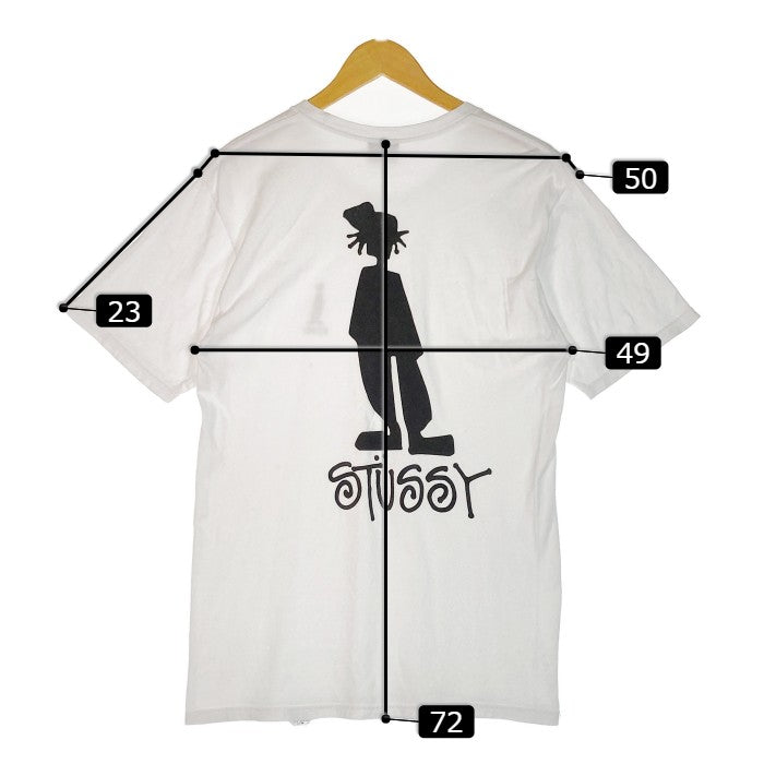 Stussy ステューシー シャドウマン Tシャツ  白 sizeM 瑞穂店