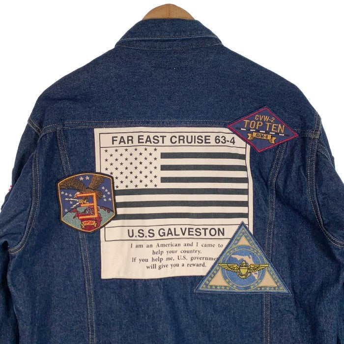 AVIREX アヴィレックス Top Gun Denim Jacket トップガン デニムジャケット ワッペン インディゴ Size XL 福生店