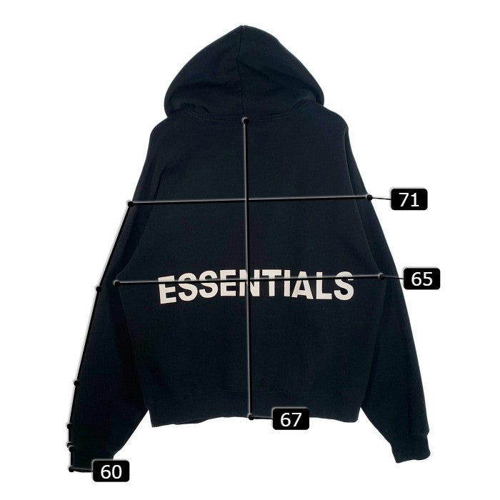 FOG ESSENTIALS エッセンシャルズ バックロゴプリント プルオーバー スウェットパーカー ブラック Size L 福生店