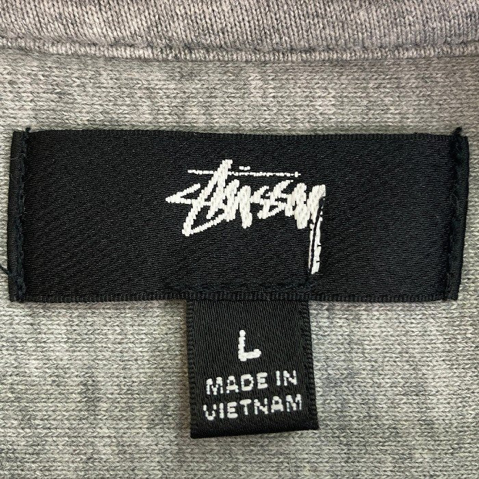 STUSSY ステューシー 刺繍ロゴ スウェット ワンポイント グレー sizeL 瑞穂店