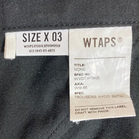 WTAPS ダブルタップス WVDT-PTM05 19SS TROUSERS NYCO SATIN トラウザーパンツ ブラック size03 瑞穂店