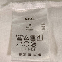 A.P.C. RUE MADAME PARIS アーペーセー 刺繡ロゴ Tシャツ ホワイト Size M 福生店