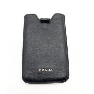 PRADA プラダ 携帯ケース レザー サフィアーノ ブラック ①  福生店