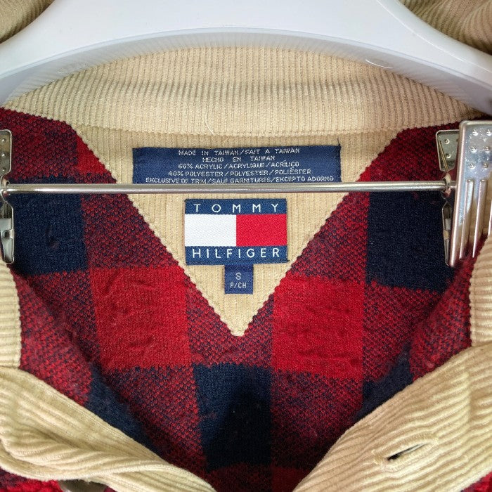 TOMMY HILFIGER トミーヒルフィガー フリースボアジャケット チェック柄 レッド sizeS 瑞穂店