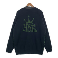 HUF ハフ CROWN CARDIGAN クラウン ニットカーディガン ゼブラ ブラック グリーン アクリル Size XL 福生店