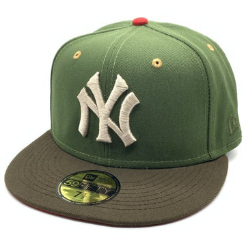 New Era ニューエラ 59FIFTY FAM MLB ヤンキース ベースボールキャップ グリーン ブラウン ピンズ Size 7 1/2(59.6cm) 福生店