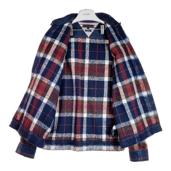 Tommy Hilfiger トミーヒルフィガー Shadow Check Overshirt Desert Sky Multi モヘア チェックシャツ ネイビー/レッド sizeS 瑞穂店