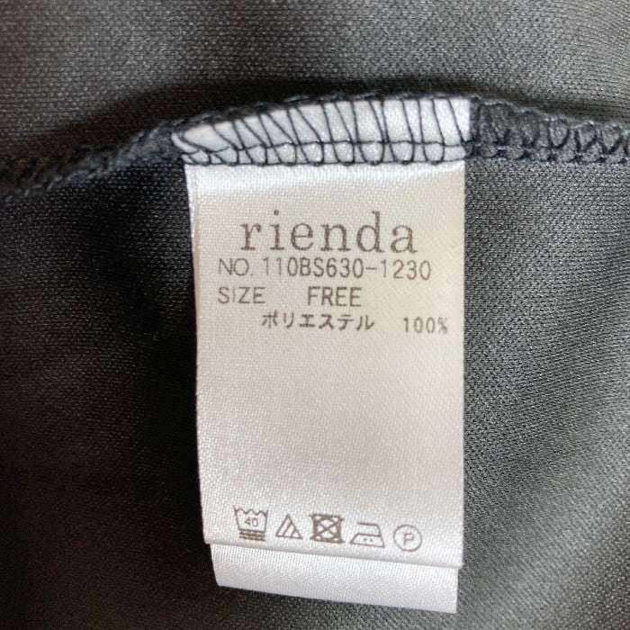 rienda リエンダ タグ付き 花柄チュールロングワンピース ブラック size:F 瑞穂店