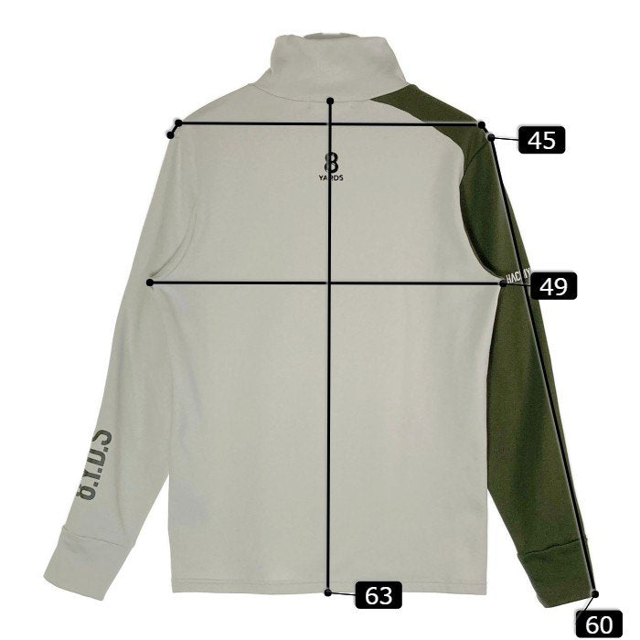 8YARDS ハチヤーズ Lounge HighNeck ラウンジハイネック ロングスリーブ 8YDS-22051 オフホワイト Size L 瑞穂店