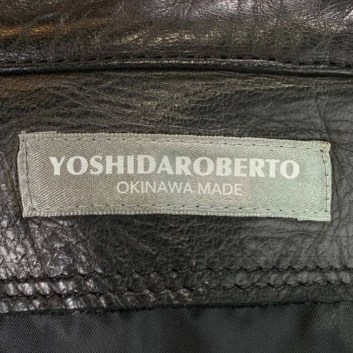 YOSHIDAROBERTO ヨシダロベルト ホースハイド トラッカージャケット ライダース ブラック YR003 Size 46 福生店