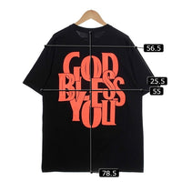 GOD BLESS YOU ゴッドブレスユー 23SS プリントTシャツ ブラック ネオンオレンジ Size XXL 福生店