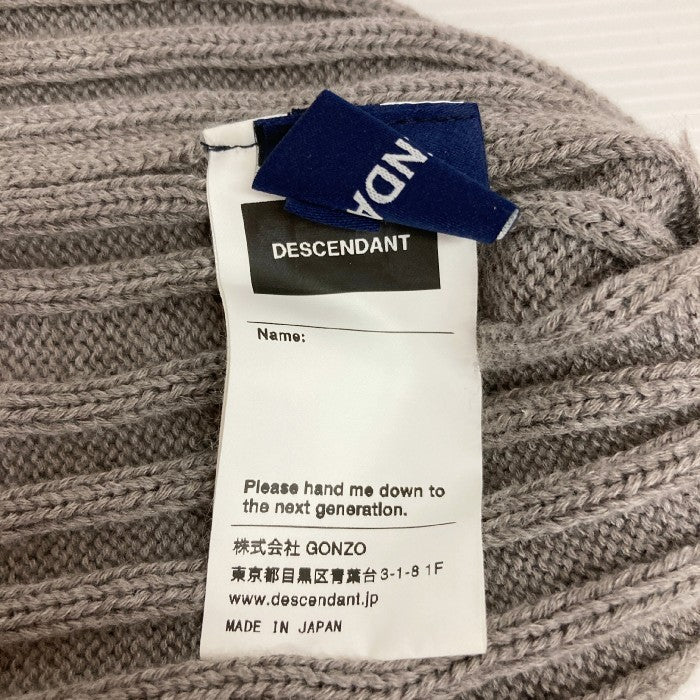 DESCENDANT ディセンダント ニットキャップ ニット帽 グレー sizeF 瑞穂店