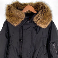 MONCLER  モンクレール AJA LONG PARKA ダウン ファージャケット コート ブラック Size 2 福生店