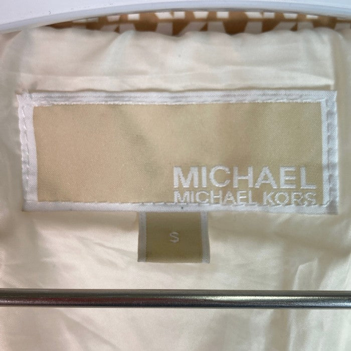 MICHAEL KORS マイケル・コース ショートダウンジャケット 総ロゴ ベージュ sizeS 瑞穂店