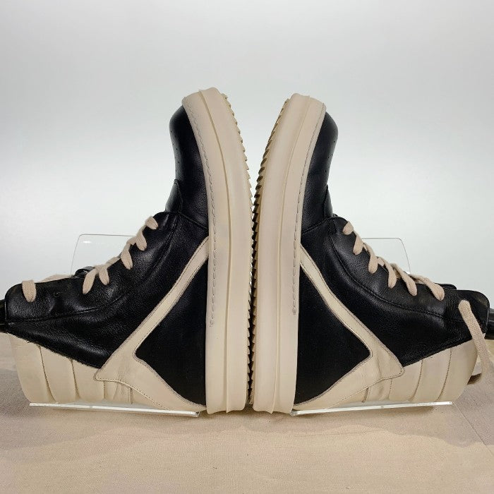 Rick Owens リックオウエンス GEO BASKET ジオバスケット レザーハイカットスニーカー ブラック ホワイト レディース Size 36 福生店